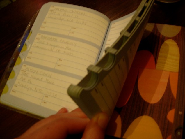 Got myself a handsome address book.