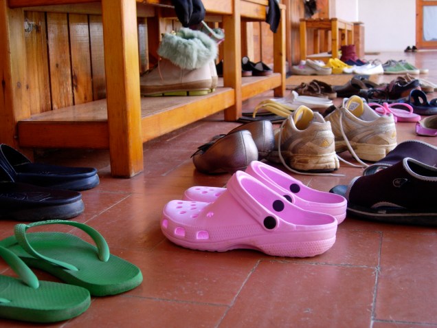 Outside the meditation hall